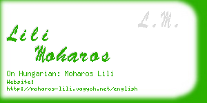lili moharos business card